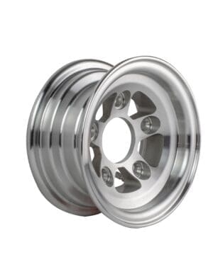 8" Wheel, 5-Hole, Slotted, Diamond-Cut Finish, Aluminum