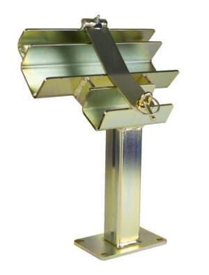 Combo Dolly and Rail Mount: Slanted - Zinc-Plated